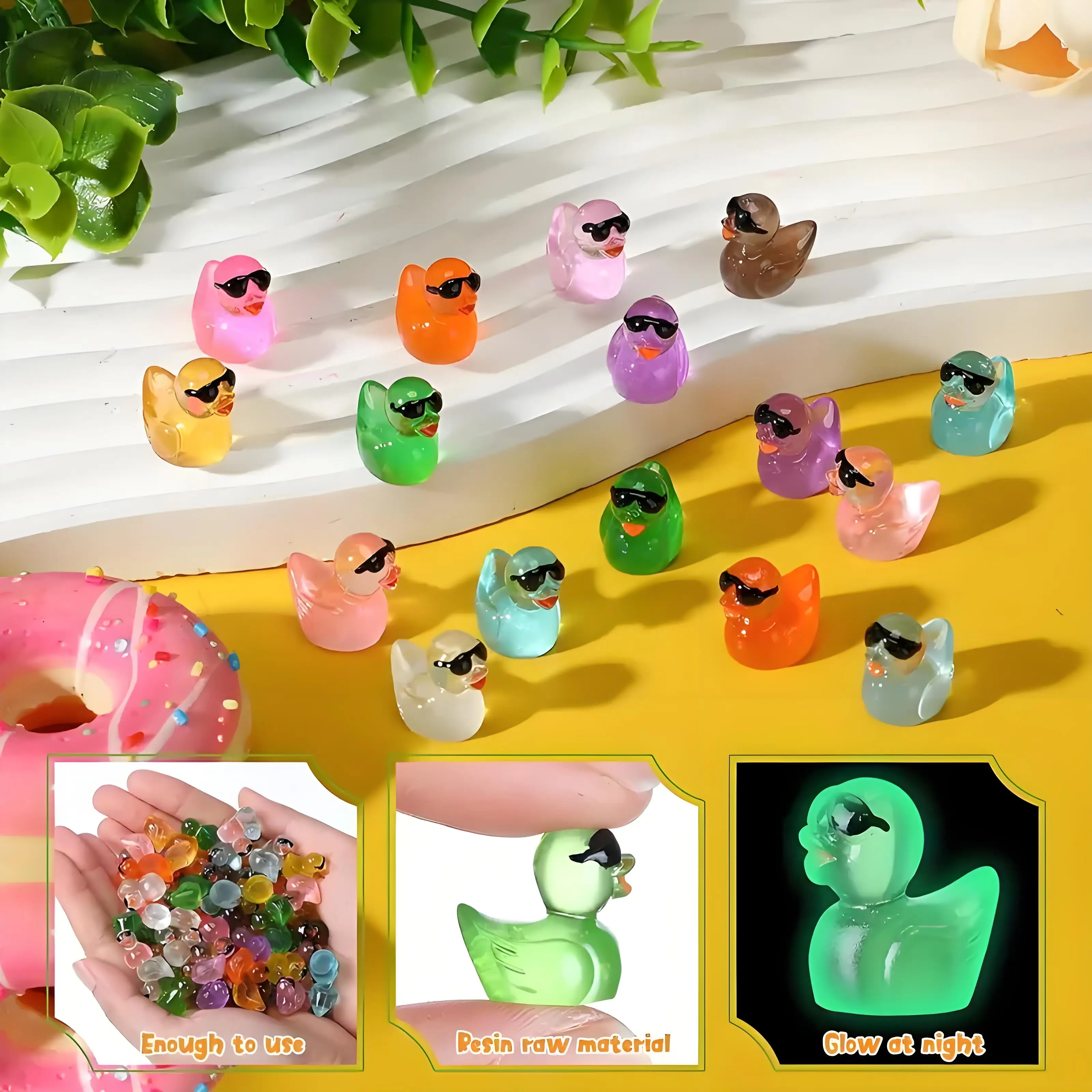 10/20pcs Luminous Mini Resin Ducks Glow in The Dark Cool Style Random Color Mini Duck Figures For DIY Fairy Garden
10/20pcs Luminous Mini Resin Ducks Glow in The Dark Cool Style Random Color Mini Duck Figures For DIY Fairy Garden