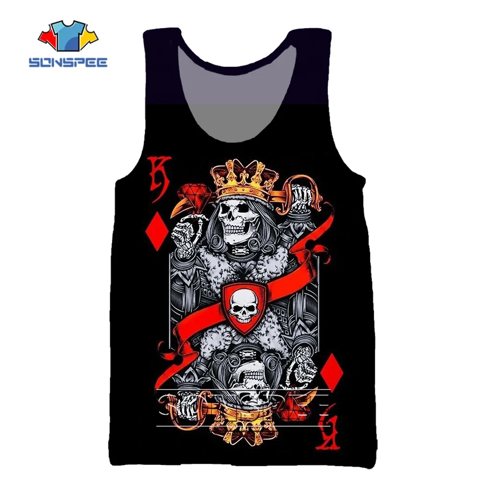 SONSPEE Imperial Crown Skull 3D Printed Summer Tank Top Men Spades Poker K Graphic Harajuku Vest Sleeveless Oversize Streetwear
SONSPEE Imperial Crown Skull 3D Printed Summer Tank Top Men Spades Poker K Graphic Harajuku Vest Sleeveless Oversize Streetwear