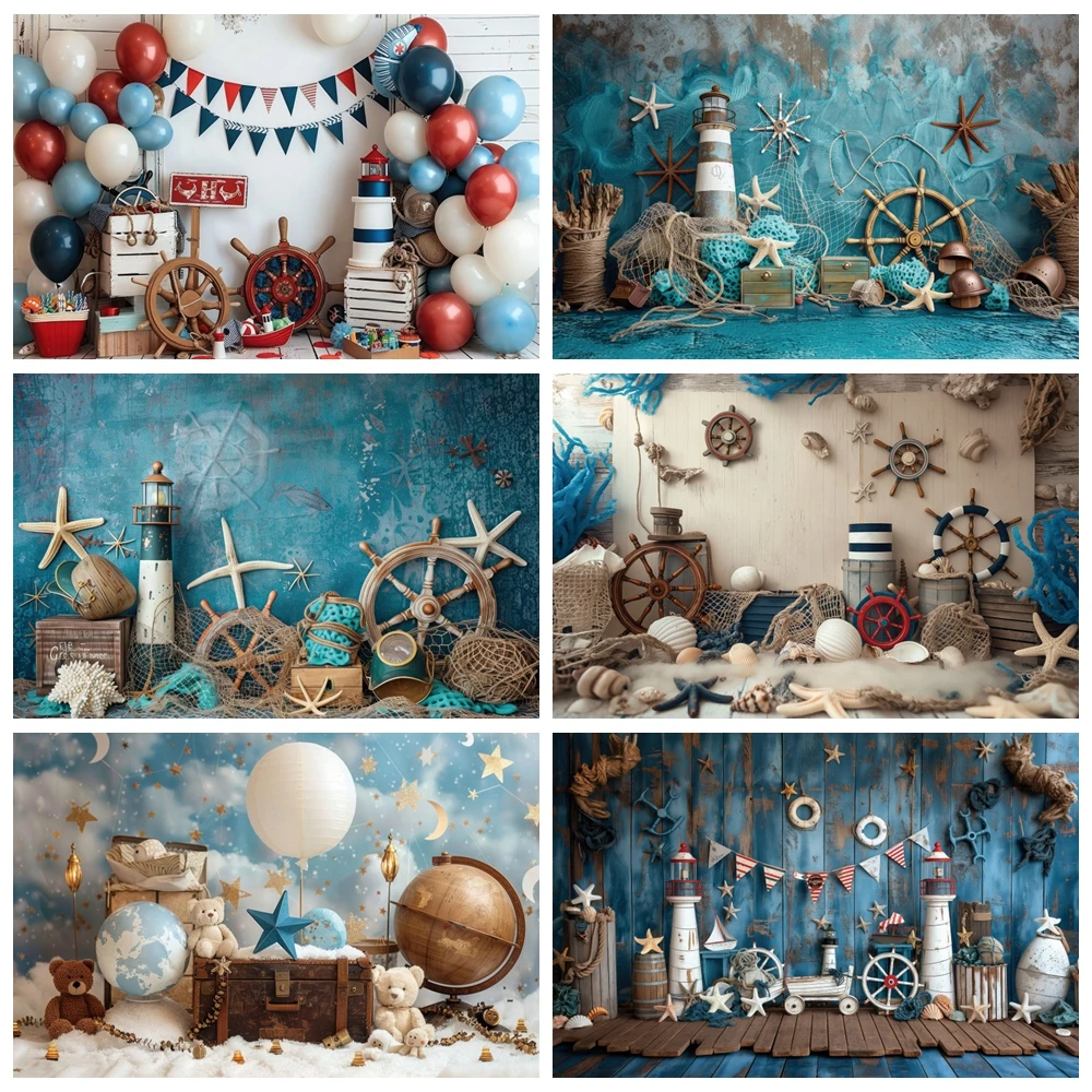 Pirate Wind Boy 1st Birthday Photography Background Helmsman Sailing Crew Sailor Balloons Kids Cake Smash Party Decoration
Pirate Wind Boy 1st Birthday Photography Background Helmsman Sailing Crew Sailor Balloons Kids Cake Smash Party Decoration