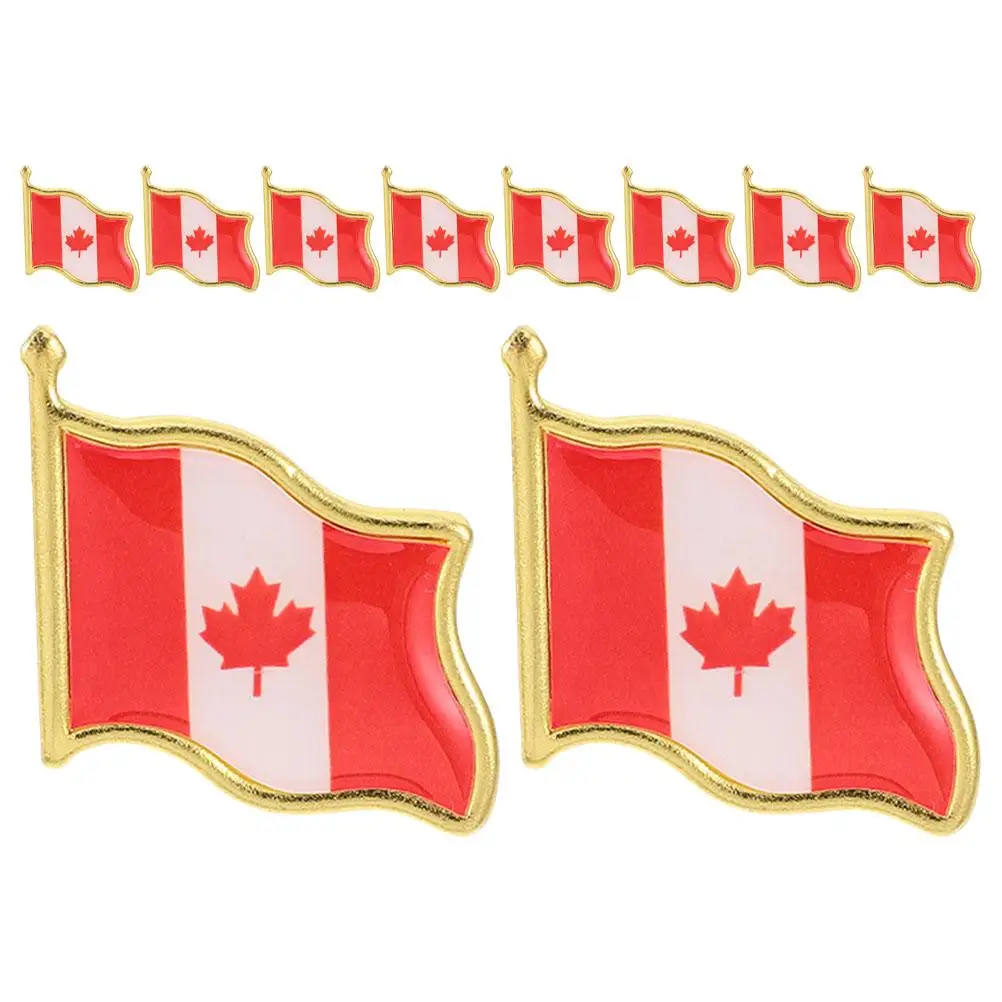 10 pcs Canada Day Maple Leaf Pins Elegant Iron Brooch Durable Lightweight Travel Badge Souvenir Patriotic Lapel Pin
10 pcs Canada Day Maple Leaf Pins Elegant Iron Brooch Durable Lightweight Travel Badge Souvenir Patriotic Lapel Pin