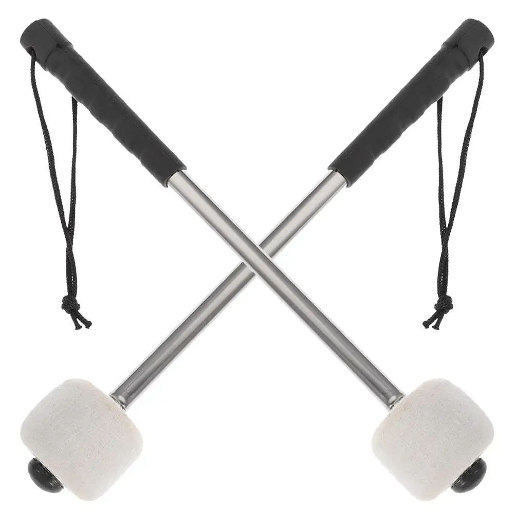 2 Pcs Bass Drum Mallet Felt Sticks Stainless Steel Handle Lightweight Percussion Drumsticks Musical Instrument Accessories
2 Pcs Bass Drum Mallet Felt Sticks Stainless Steel Handle Lightweight Percussion Drumsticks Musical Instrument Accessories