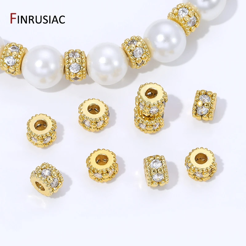 18K Gold Plated Brass Inlaid Zircon Round Spacer Beads for Jewelry,Separator for Beads,DIY Necklace Bracelet Making Accessories
18K Gold Plated Brass Inlaid Zircon Round Spacer Beads for Jewelry,Separator for Beads,DIY Necklace Bracelet Making Accessories