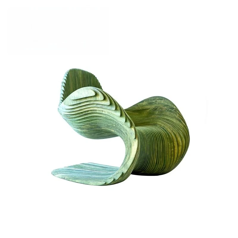 Modern special-shaped lazy chair simple design single accent solid wood armchair 
Modern special-shaped lazy chair simple design single accent solid wood armchair