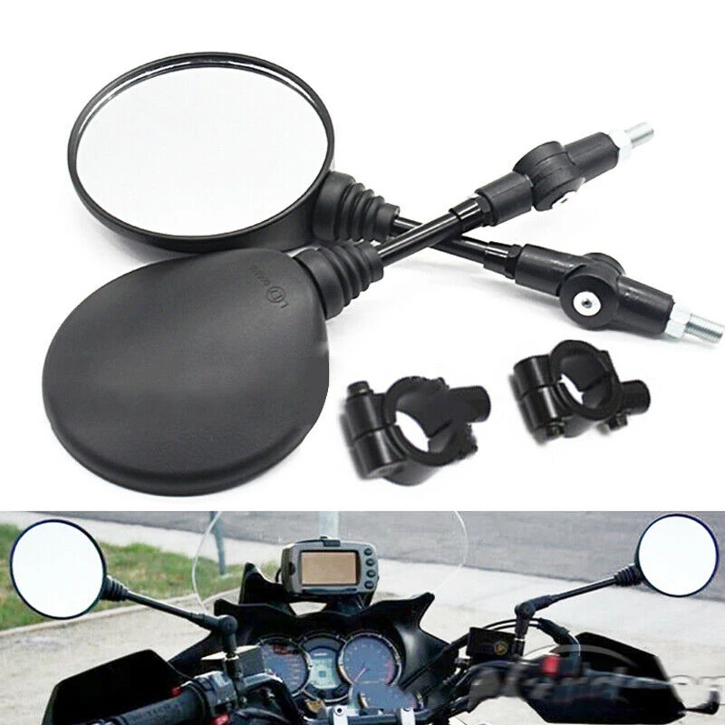 2Pcs Motorcycle ABS Round Mirror With Mounting Clamp Screw For 22Mm Handlebar Set
2Pcs Motorcycle ABS Round Mirror With Mounting Clamp Screw For 22Mm Handlebar Set