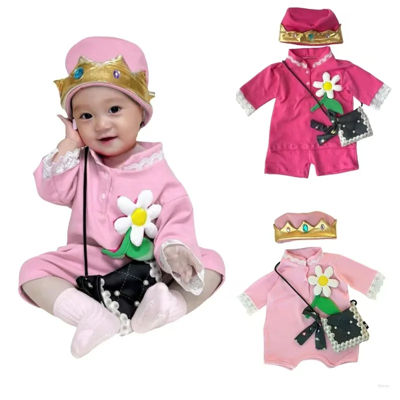 Baby Girl Clothes Romper Cartoon GD Vocal Concert Costume Bodysuit 3D Crown Decoration Hat Sets Cotton Jumpsuits Cute Toddler
Baby Girl Clothes Romper Cartoon GD Vocal Concert Costume Bodysuit 3D Crown Decoration Hat Sets Cotton Jumpsuits Cute Toddler