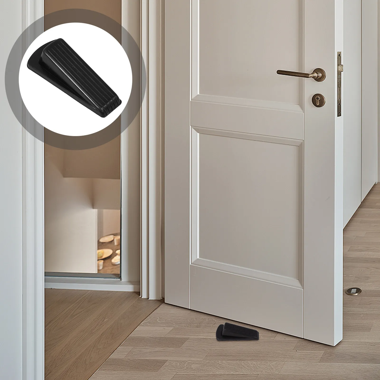4Pcs Rubber Door Stopper Wedge Heavy Duty Sturdy Non-Slip Door Stop for Home Office Hotel Easy Install No Tools Required
4Pcs Rubber Door Stopper Wedge Heavy Duty Sturdy Non-Slip Door Stop for Home Office Hotel Easy Install No Tools Required