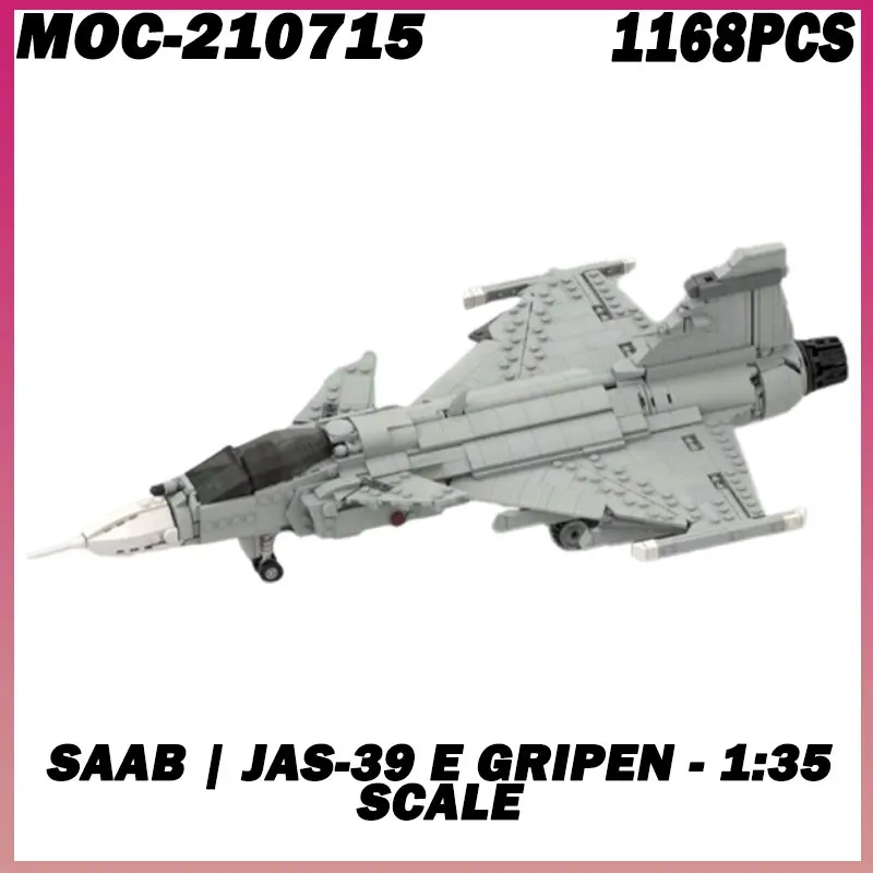 1168PCS MOC-210715 Saab | JAS-39 - 1:35 Scale Exquisite Restoration Of Fighter Jets High-precision Model Brick building blocks
1168PCS MOC-210715 Saab | JAS-39 - 1:35 Scale Exquisite Restoration Of Fighter Jets High-precision Model Brick building blocks