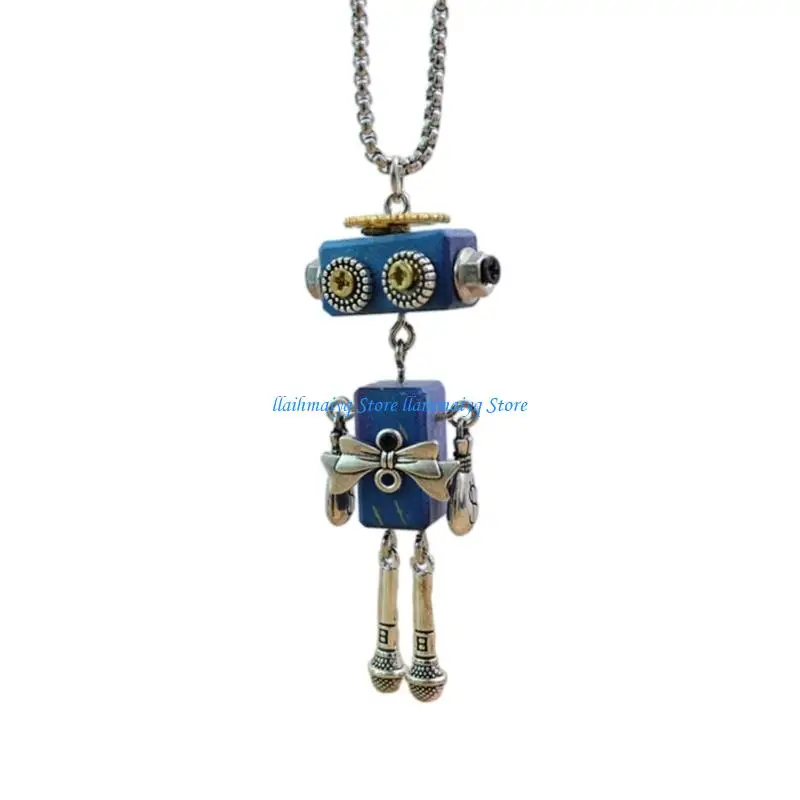 573B DIY Wooden Robot Pendant Necklace Unisex Clavicle Chain Punk Chokers for Women
573B DIY Wooden Robot Pendant Necklace Unisex Clavicle Chain Punk Chokers for Women