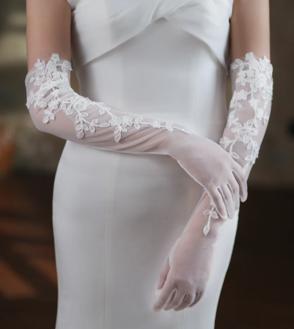 Elegant Bridal Gloves For Wedding White Lace Flower Finger Elbow Arm Long Gloves With For Bride Party Prom Wedding Accessories
Elegant Bridal Gloves For Wedding White Lace Flower Finger Elbow Arm Long Gloves With For Bride Party Prom Wedding Accessories