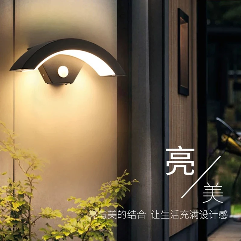 Creative LED Outdoor IP65 Waterproof Human Sensing Wall Lamps Courtyard Outdoor Balcony Moon-Shaped Porch Light Hot
Creative LED Outdoor IP65 Waterproof Human Sensing Wall Lamps Courtyard Outdoor Balcony Moon-Shaped Porch Light Hot