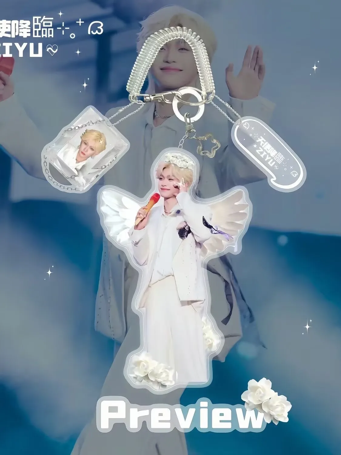 "Reverse love, cute student acrylic around Ziyu, fan schoolbag material keychain support gift pendant.
"Reverse love, cute student acrylic around Ziyu, fan schoolbag material keychain support gift pendant.