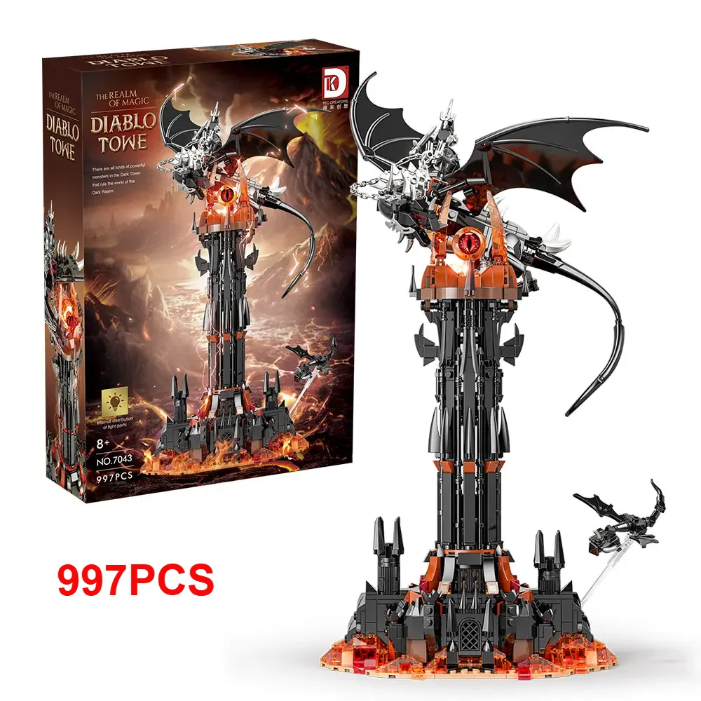 997PCS Dark Tower Building Blocks Model Movable Stem Creative Kids Toy Gift Desktop Decoration
997PCS Dark Tower Building Blocks Model Movable Stem Creative Kids Toy Gift Desktop Decoration