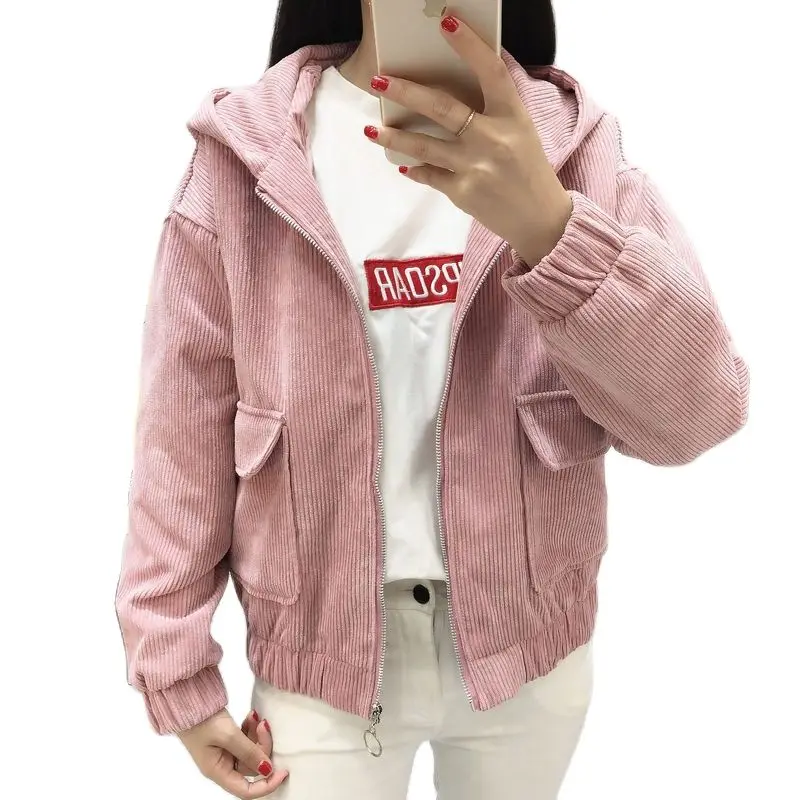 Women Corduroy Jacket 2022 Spring Autumn New Female Loose Hooded Overcoat Retro Coat Ladies Short Jackets Lining Coats
Women Corduroy Jacket 2022 Spring Autumn New Female Loose Hooded Overcoat Retro Coat Ladies Short Jackets Lining Coats