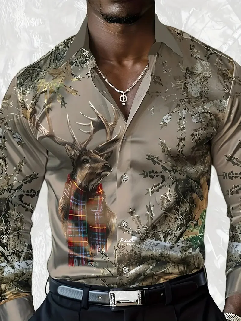 Dragon Pattern Men's Shirt Top Long Sleeve Men's Casual Deer Pattern Shirt Men's Daily Christmas Holiday Top Shirt
Dragon Pattern Men's Shirt Top Long Sleeve Men's Casual Deer Pattern Shirt Men's Daily Christmas Holiday Top Shirt