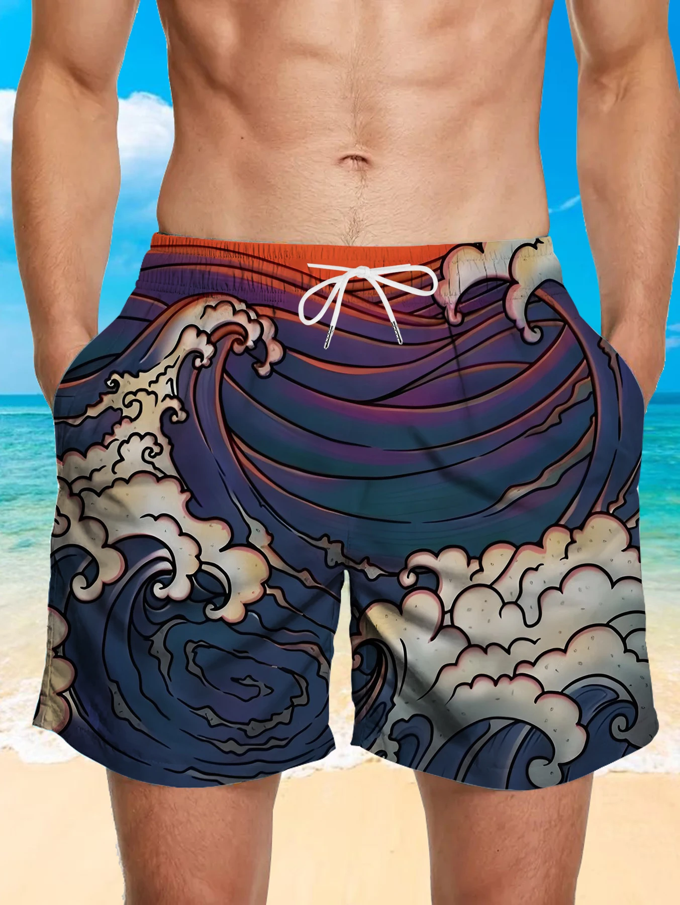 Mens Water Sports Shorts Full Digital Print Quick Dry Polyester Anti-sand Pants
Mens Water Sports Shorts Full Digital Print Quick Dry Polyester Anti-sand Pants