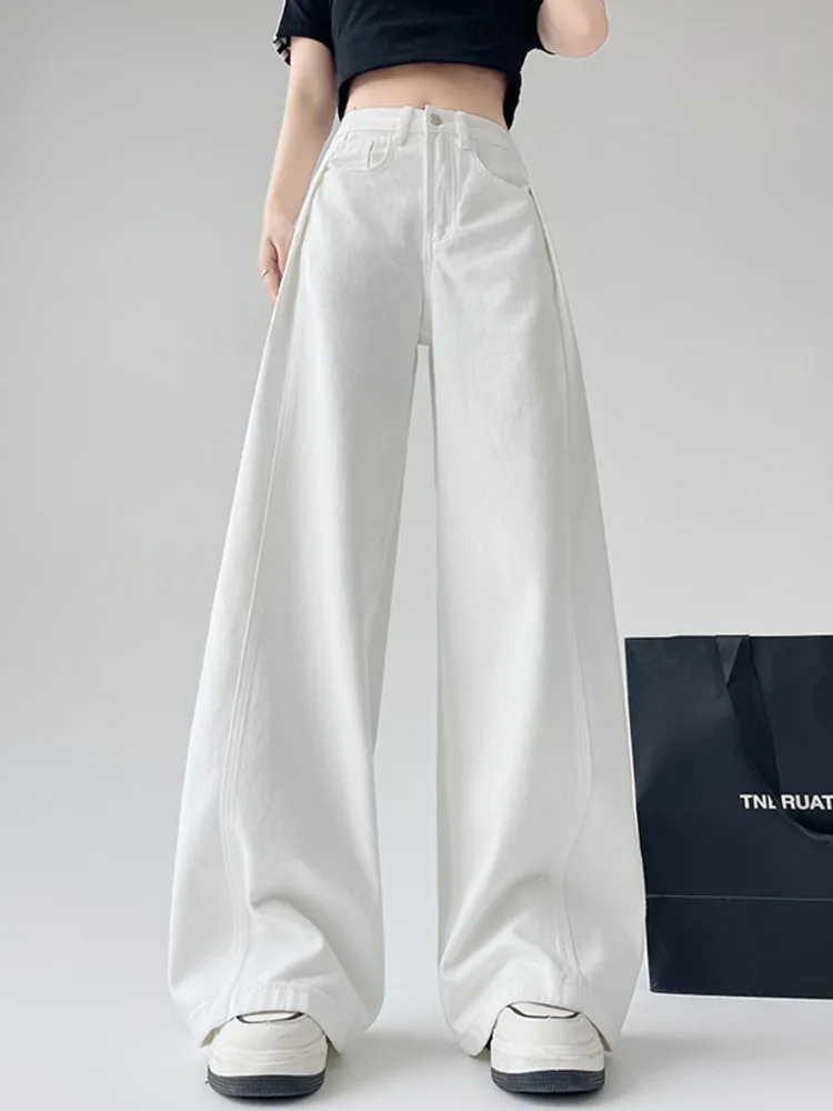 2024 Spring summer Jeans Women Denim Pants Vintage Straight Trousers Fashion Female White Solid Loose Casual Wide Leg Pants
2024 Spring summer Jeans Women Denim Pants Vintage Straight Trousers Fashion Female White Solid Loose Casual Wide Leg Pants