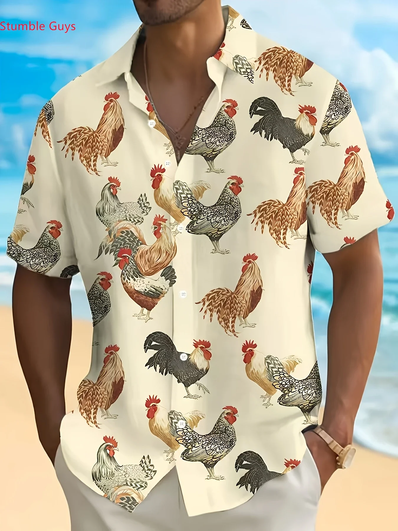 Summer High Street Street Style Men's Hawaiian Shirt Man Short Sleeve Tropical Print Casual Fashion Party Beach Wear
Summer High Street Street Style Men's Hawaiian Shirt Man Short Sleeve Tropical Print Casual Fashion Party Beach Wear