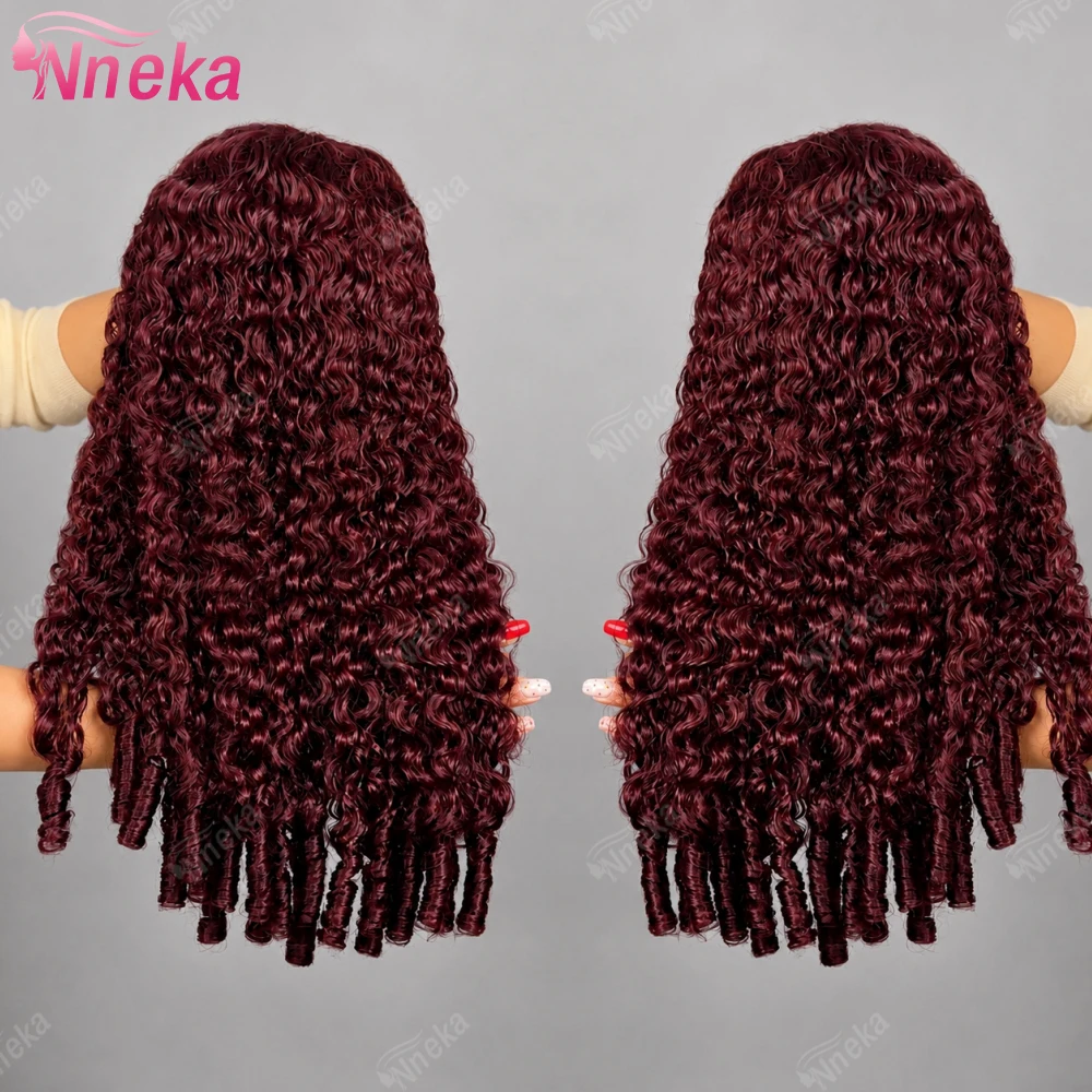 Nneka Burgundy 99j Colored Burmese Curly Human Hair Wig 13x6 HD Lace Frontal Wig Vietnamese Lace Front Raw Human Hair Wigs
Nneka Burgundy 99j Colored Burmese Curly Human Hair Wig 13x6 HD Lace Frontal Wig Vietnamese Lace Front Raw Human Hair Wigs