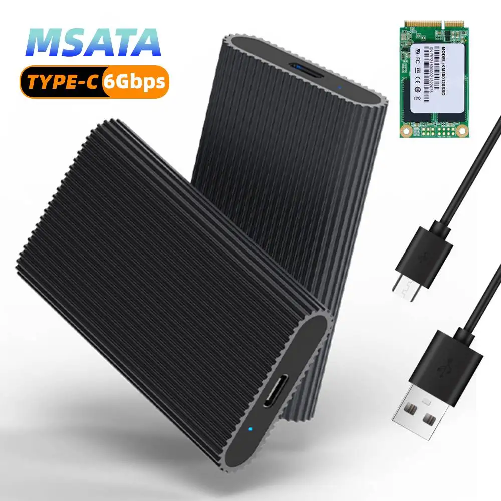 Корпус mSATA USB 3.1 SSD Внешний SSD-адаптер 6 Гбит/с с USB-C-USB-кабелем Type-C Внешний корпус мобильного твердотельного накопителя
Корпус mSATA USB 3.1 SSD Внешний SSD-адаптер 6 Гбит/с с USB-C-USB-кабелем Type-C Внешний корпус мобильного твердотельного накопителя
