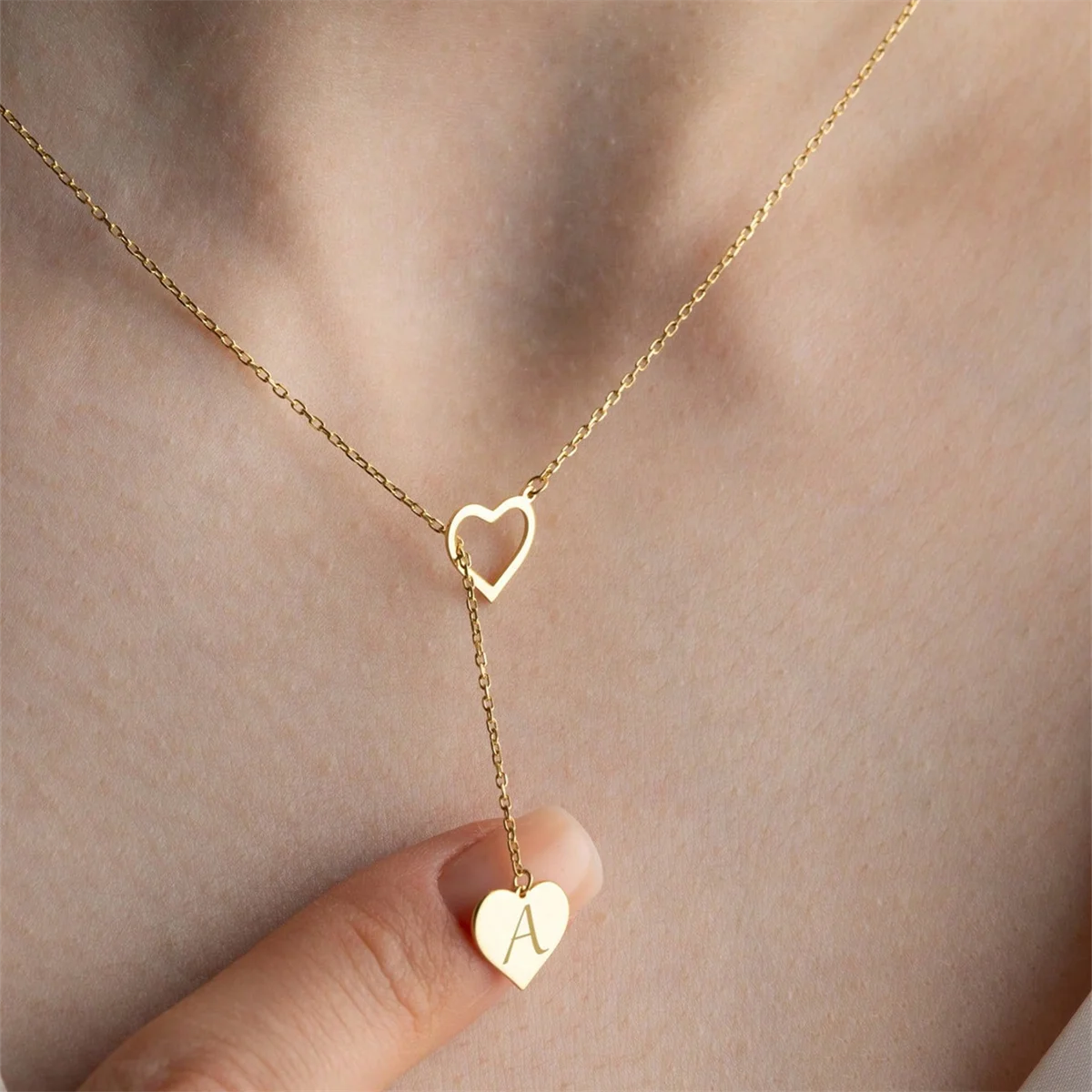 Custom Heart Letter Necklace For Women Gold Color Stainless Steel Personalized Letter Necklaces Anniversary Jewelry Couple Gifts
Custom Heart Letter Necklace For Women Gold Color Stainless Steel Personalized Letter Necklaces Anniversary Jewelry Couple Gifts