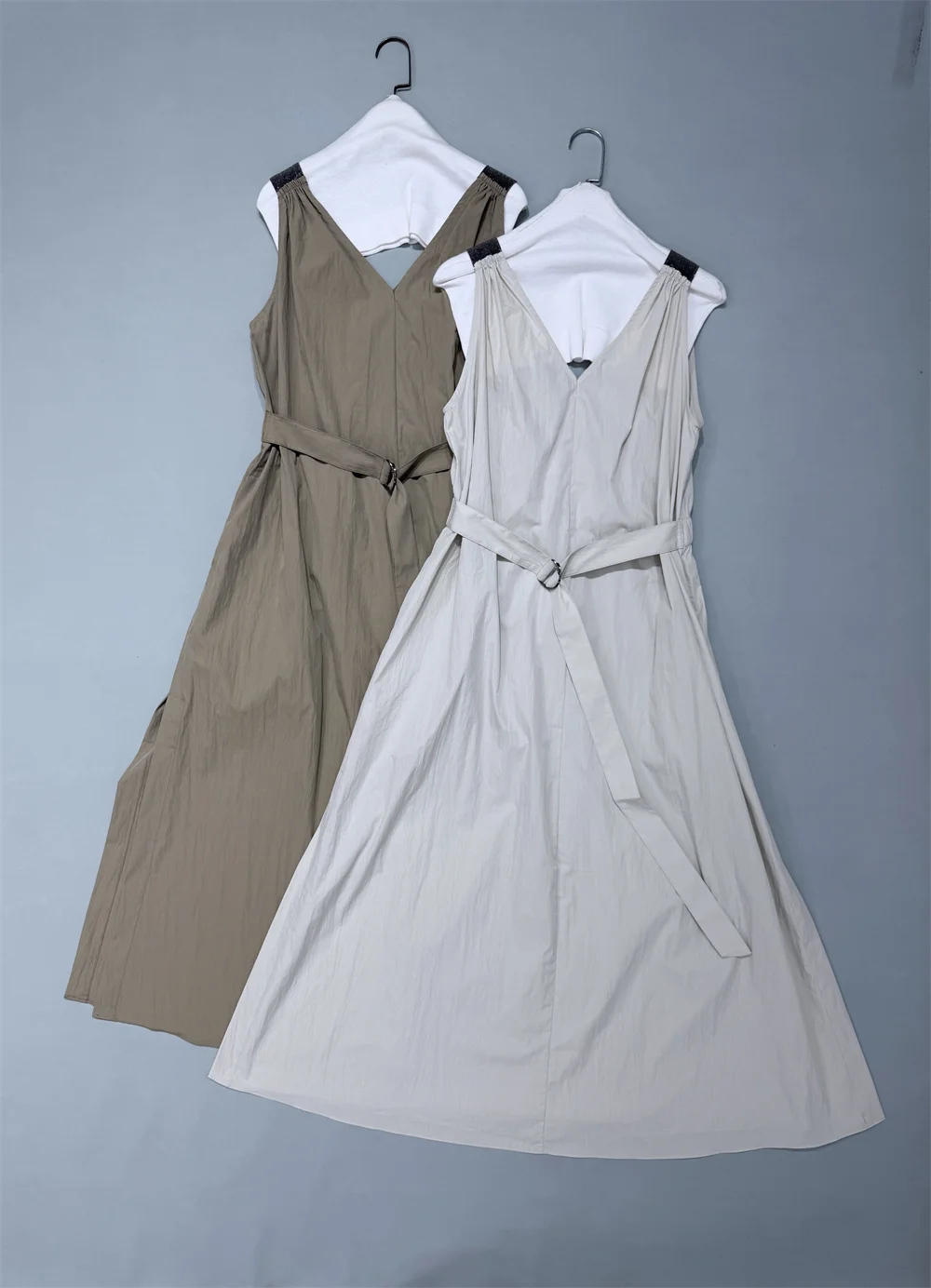 Summer V Neck Belted Dress Sequins Casual Cotton Blend Dresses for Women
Summer V Neck Belted Dress Sequins Casual Cotton Blend Dresses for Women