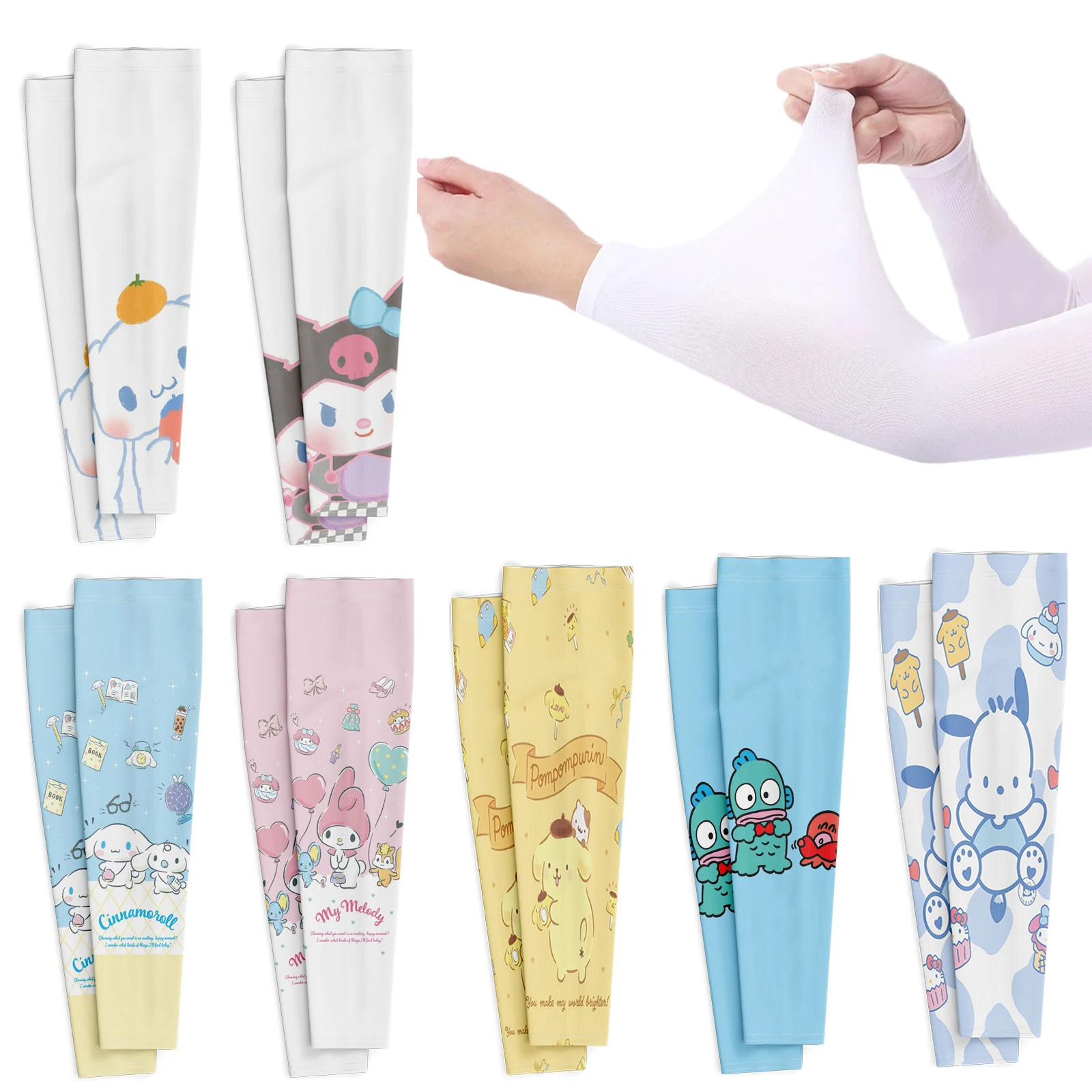 Sanrios Cinnamoroll Kuromi Mymelody kawaii аниме мультфильм унисекс ледяной Шелковый рукав для рук женский чехол для езды на велосипеде
Sanrios Cinnamoroll Kuromi Mymelody kawaii аниме мультфильм унисекс ледяной Шелковый рукав для рук женский чехол для езды на велосипеде