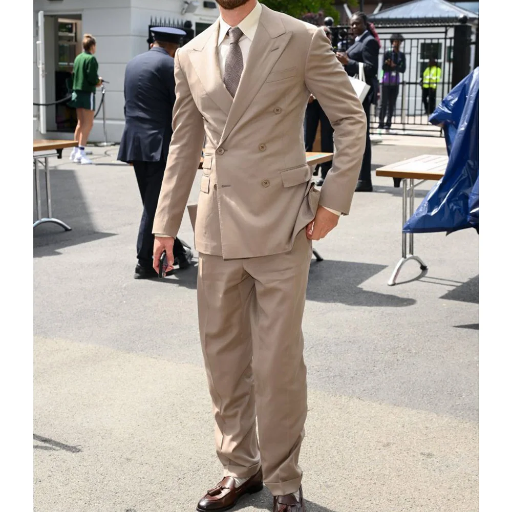 Mens Two Piece Suit Double Breasted Notch Lapel Breathable Comfort Solid Color Business Casual Wedding Party Office Men Suits Se
Mens Two Piece Suit Double Breasted Notch Lapel Breathable Comfort Solid Color Business Casual Wedding Party Office Men Suits Se