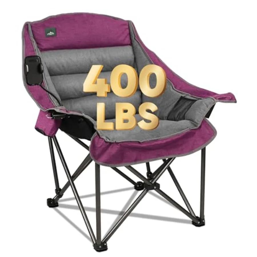 Oversized XL Padded Camping Chair w/Cell Phone Holder, Large Camp Lounge Chair, Foldable Lawn Chair w/Cup Holder, Carry Bag for
Oversized XL Padded Camping Chair w/Cell Phone Holder, Large Camp Lounge Chair, Foldable Lawn Chair w/Cup Holder, Carry Bag for