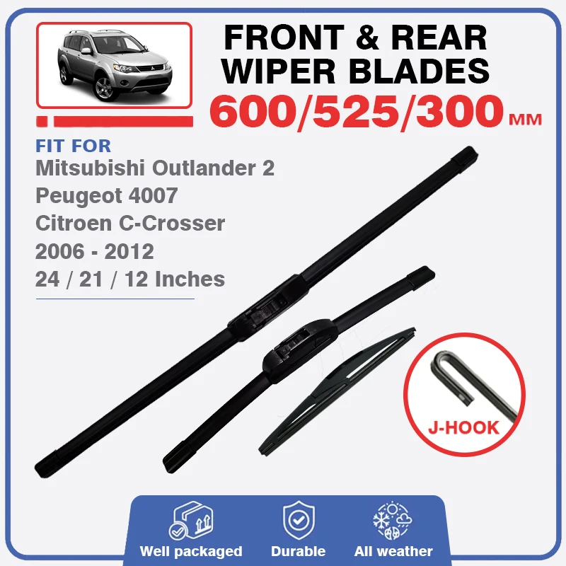 Автомобильные передние и задние щетки стеклоочистителя для Mitsubishi Outlander 2 2006 - 2012 CW ZG ZH Peugeot 4007 Citroen CCrosser лобовое стекло
Автомобильные передние и задние щетки стеклоочистителя для Mitsubishi Outlander 2 2006 - 2012 CW ZG ZH Peugeot 4007 Citroen CCrosser лобовое стекло