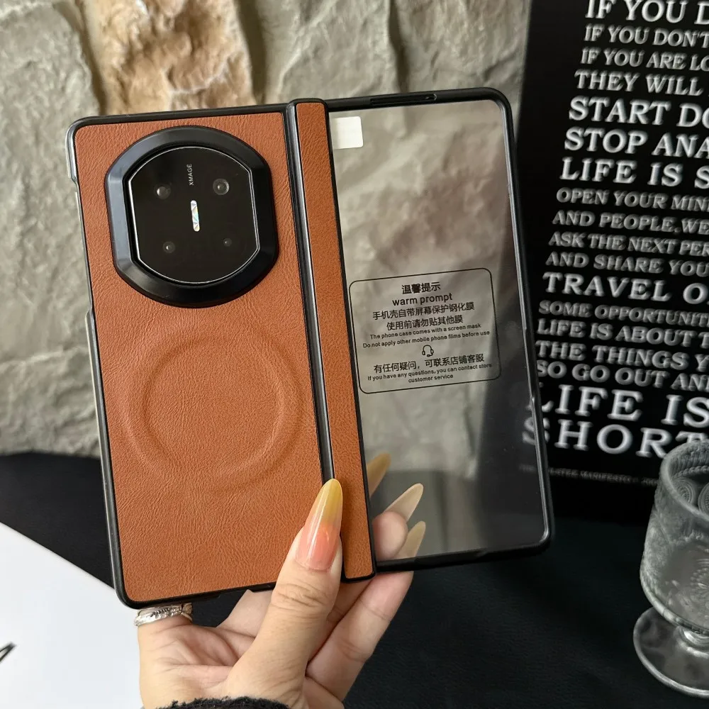 Fashion Leather For Honor Magic V6 V5 Phone Case Front Protection Film Hinge Magnetic Wireless Charger Hard Shell Back Cover
Fashion Leather For Honor Magic V6 V5 Phone Case Front Protection Film Hinge Magnetic Wireless Charger Hard Shell Back Cover