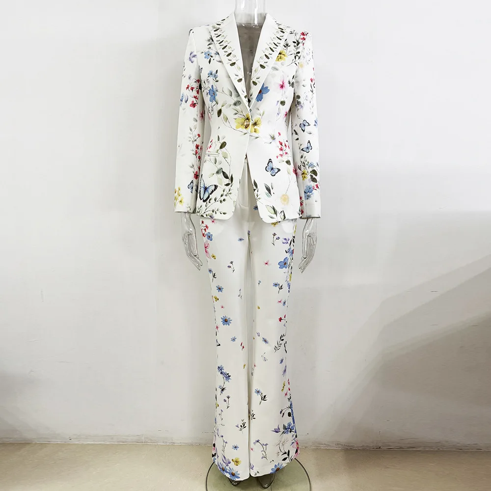 2026 New Fashionable White Digital Print Suit Jacket and Trousers Set - Casual Two-Piece Set
2026 New Fashionable White Digital Print Suit Jacket and Trousers Set - Casual Two-Piece Set