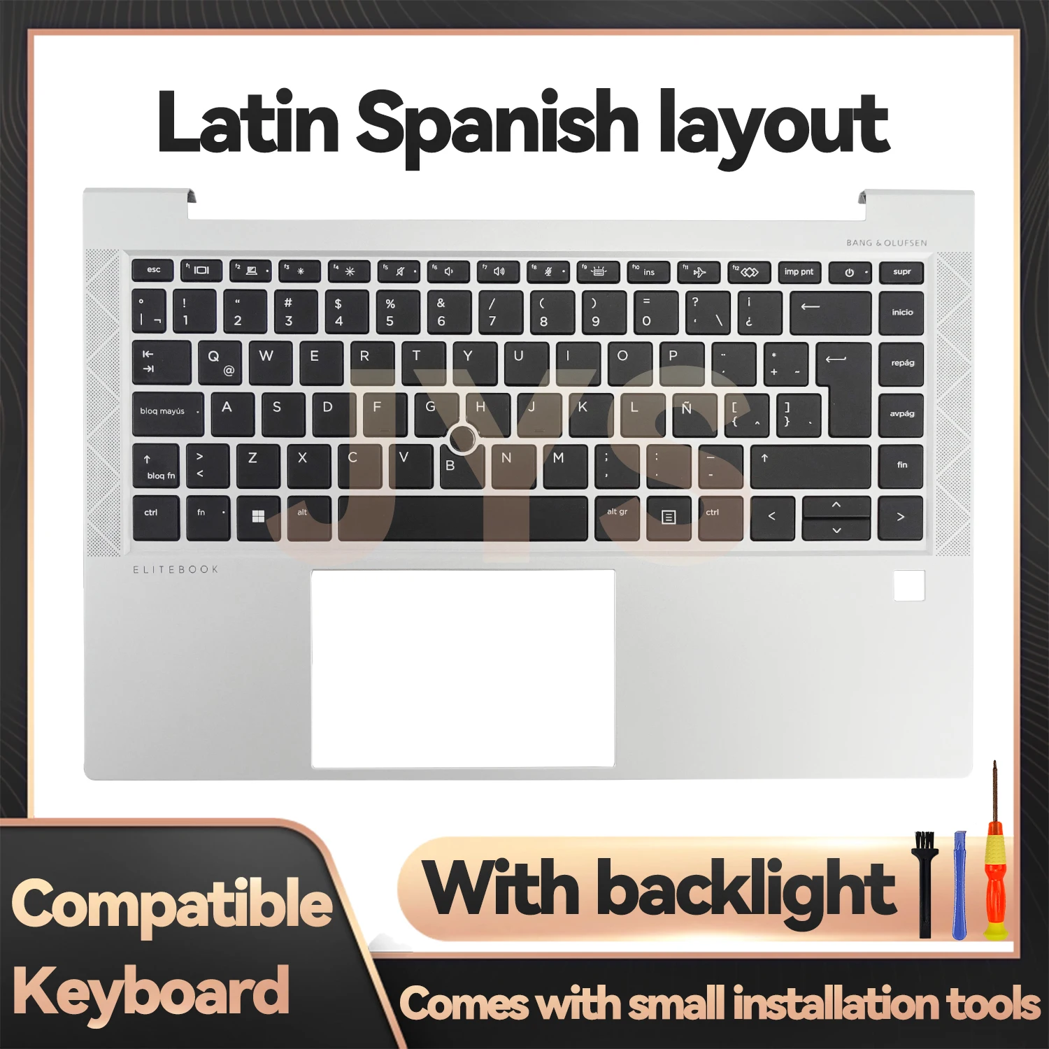Suitable for HP EliteBook 840 G7/845 G7/840 G8 laptop C case with keyboard and backlight Latin Spanish layout
Suitable for HP EliteBook 840 G7/845 G7/840 G8 laptop C case with keyboard and backlight Latin Spanish layout