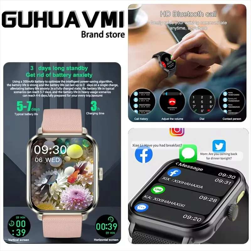 2026 New Smart Watch Women Full Touch Screen Fitness Heart Rate Monitoring Bluetooth Call Waterproof Smartwatch
2026 New Smart Watch Women Full Touch Screen Fitness Heart Rate Monitoring Bluetooth Call Waterproof Smartwatch