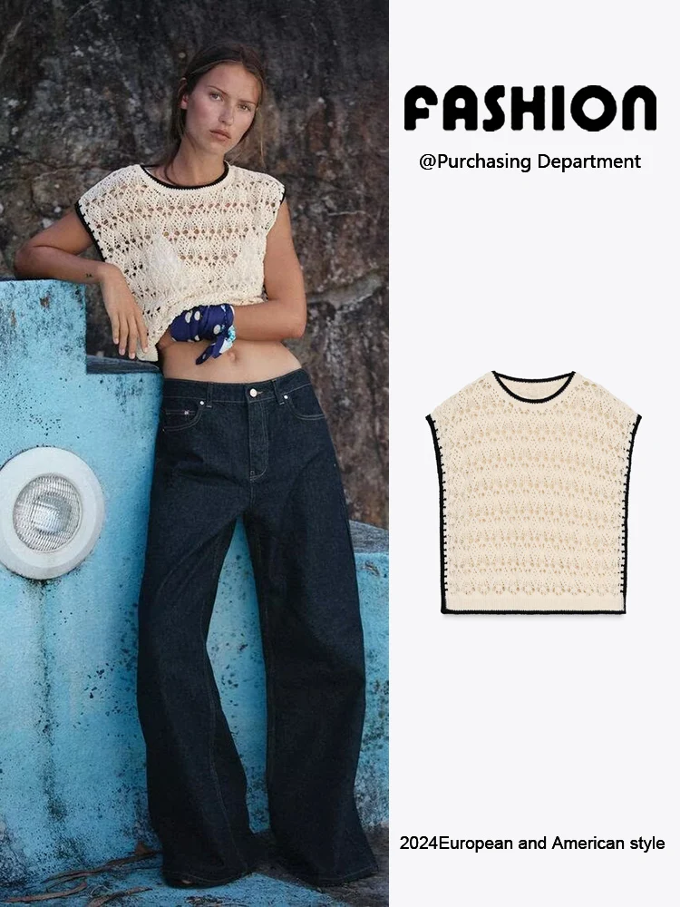 New Summer Women's Knitted Vest round Ne Tassel Eyelet Faionable Color Blo Knitwear ort Length Color
New Summer Women's Knitted Vest round Ne Tassel Eyelet Faionable Color Blo Knitwear ort Length Color