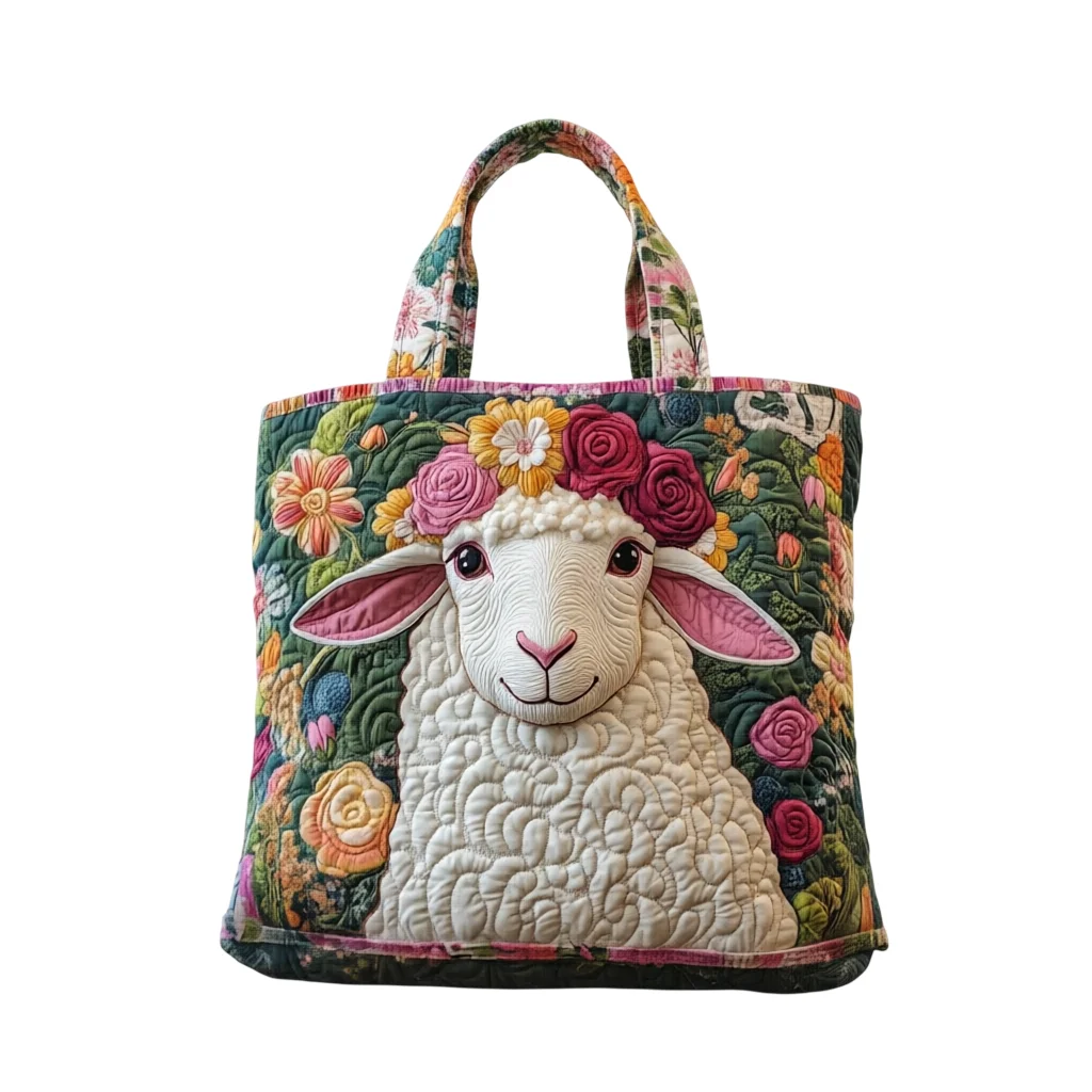 Kawaii Floral Sheep Quilted Tote Bag Soft Lightweight Aesthetic Handbag Spacious Shoulder Bag for Grocery Shopping
Kawaii Floral Sheep Quilted Tote Bag Soft Lightweight Aesthetic Handbag Spacious Shoulder Bag for Grocery Shopping