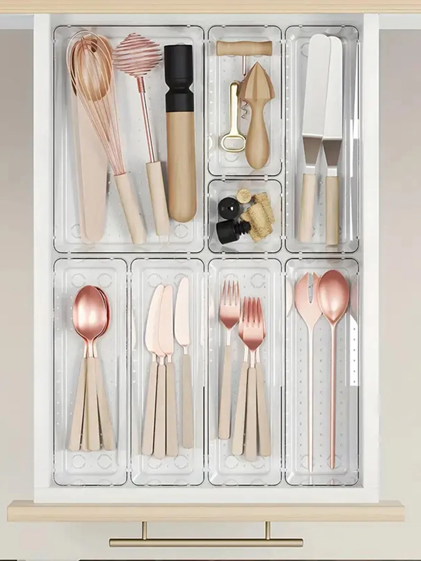 25pcs Drawer Storage Box Kit, Multifunctional Clear Plastic Drawer Organizer Set, Drawer Divider Organizers And Storage Box
25pcs Drawer Storage Box Kit, Multifunctional Clear Plastic Drawer Organizer Set, Drawer Divider Organizers And Storage Box