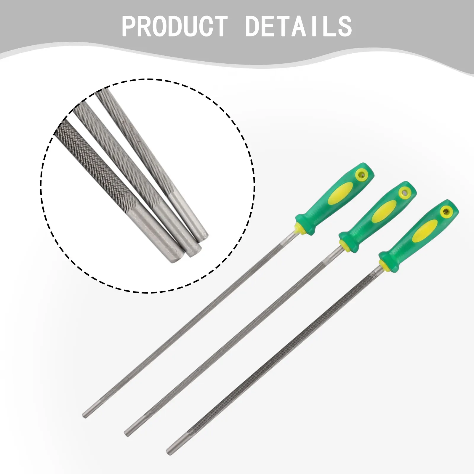 For Chainsaw Blade Files for For Chain Accessories Set of 3 Round High Carbon Steel Sharpening Files in Different Sizes
For Chainsaw Blade Files for For Chain Accessories Set of 3 Round High Carbon Steel Sharpening Files in Different Sizes