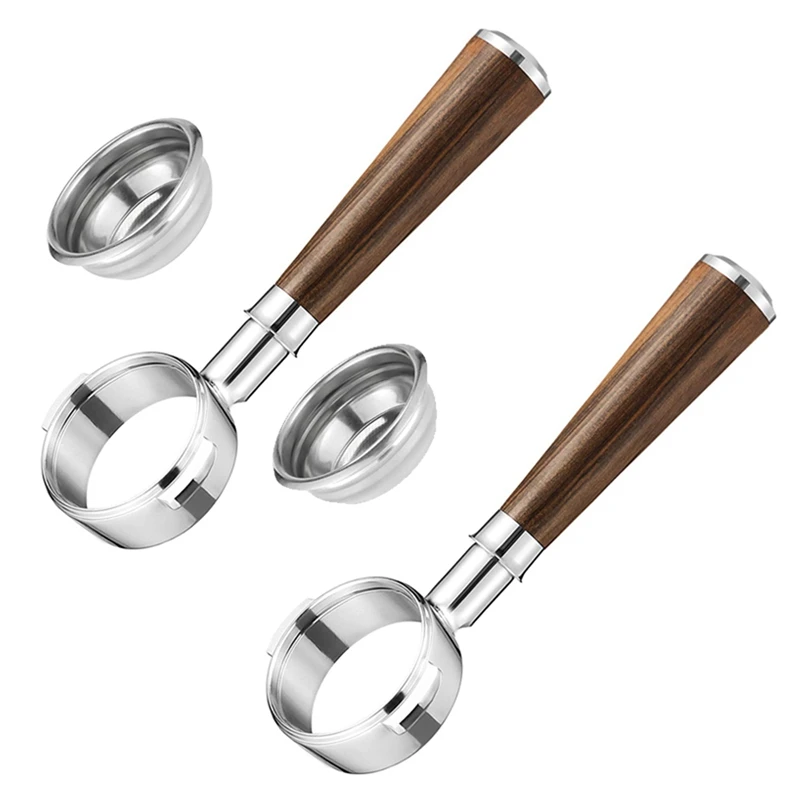 2 Pcs 58Mm Bottomless Portafilter Compatible With Expobar, Rancilio, Faema And Wega With 2 Cup Filter Basket Included
2 Pcs 58Mm Bottomless Portafilter Compatible With Expobar, Rancilio, Faema And Wega With 2 Cup Filter Basket Included