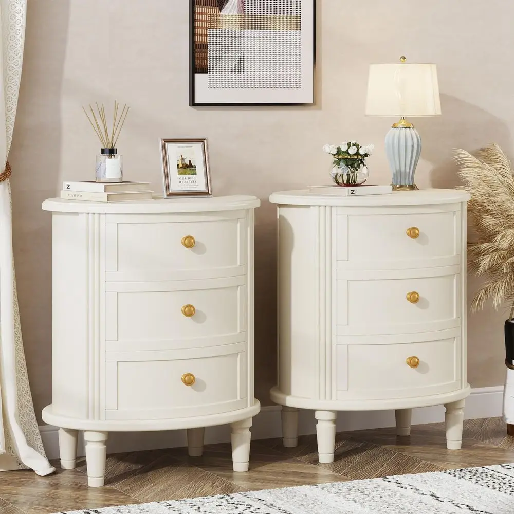 White Nightstand Set of 2 with 3 Drawers, Mirrored Bed Side Tables Bedroom, Modern Bedside Table Set of 2 with Storage, Decorat
White Nightstand Set of 2 with 3 Drawers, Mirrored Bed Side Tables Bedroom, Modern Bedside Table Set of 2 with Storage, Decorat