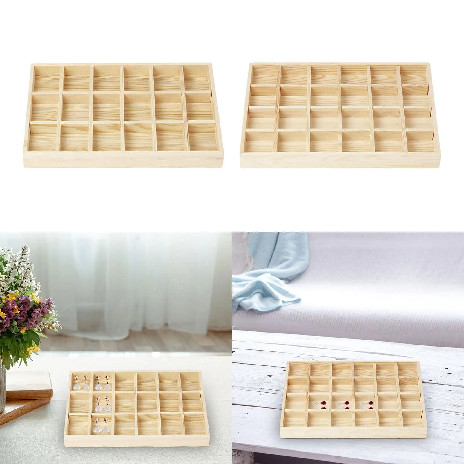 Jewelry Tray Box Wooden Simple Jewellery Storage for Store Countertop Home
Jewelry Tray Box Wooden Simple Jewellery Storage for Store Countertop Home