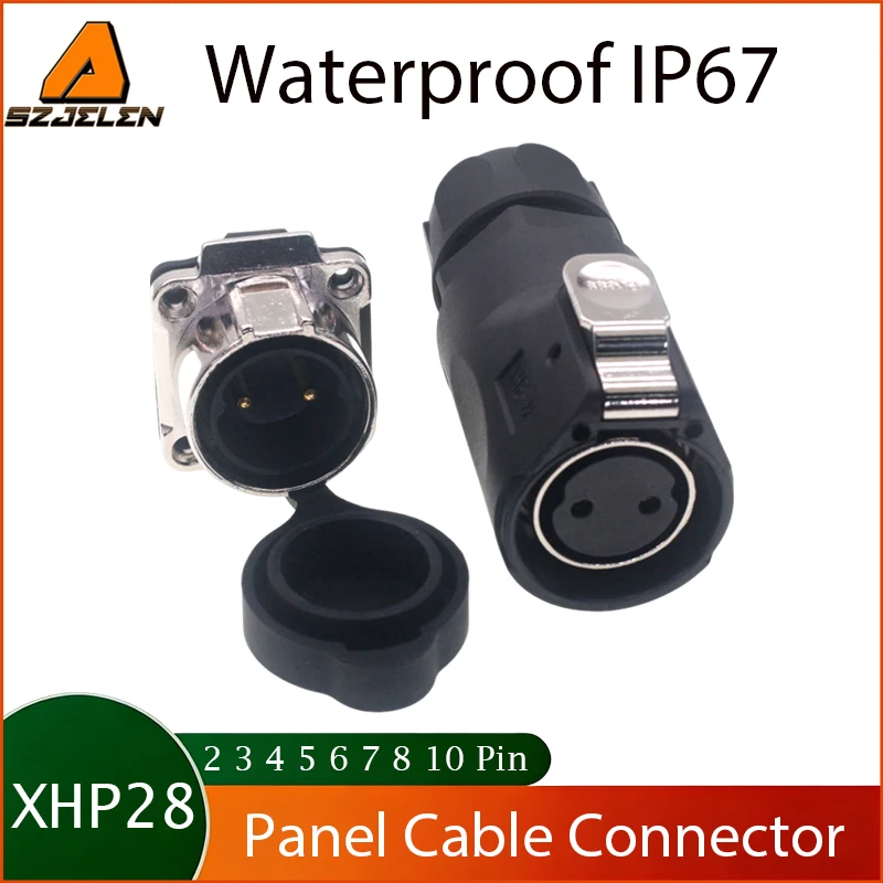 XHP28 2/3/4/5/6/7/8/10Pin Panel Installation Connector Square Docking Rear Nut Type Male Female Plug Socket Set Waterproof IP67
XHP28 2/3/4/5/6/7/8/10Pin Panel Installation Connector Square Docking Rear Nut Type Male Female Plug Socket Set Waterproof IP67