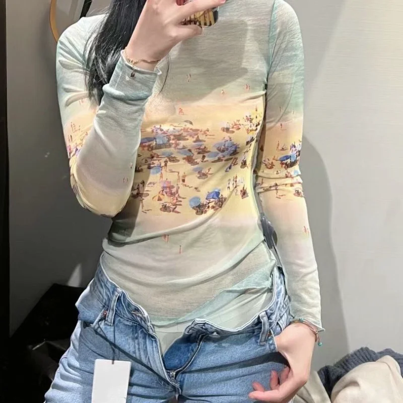 Женские модные уличные ретро топы с шелковым принтом и длинными рукавами, облегающая рубашка с коротким низом
Женские модные уличные ретро топы с шелковым принтом и длинными рукавами, облегающая рубашка с коротким низом