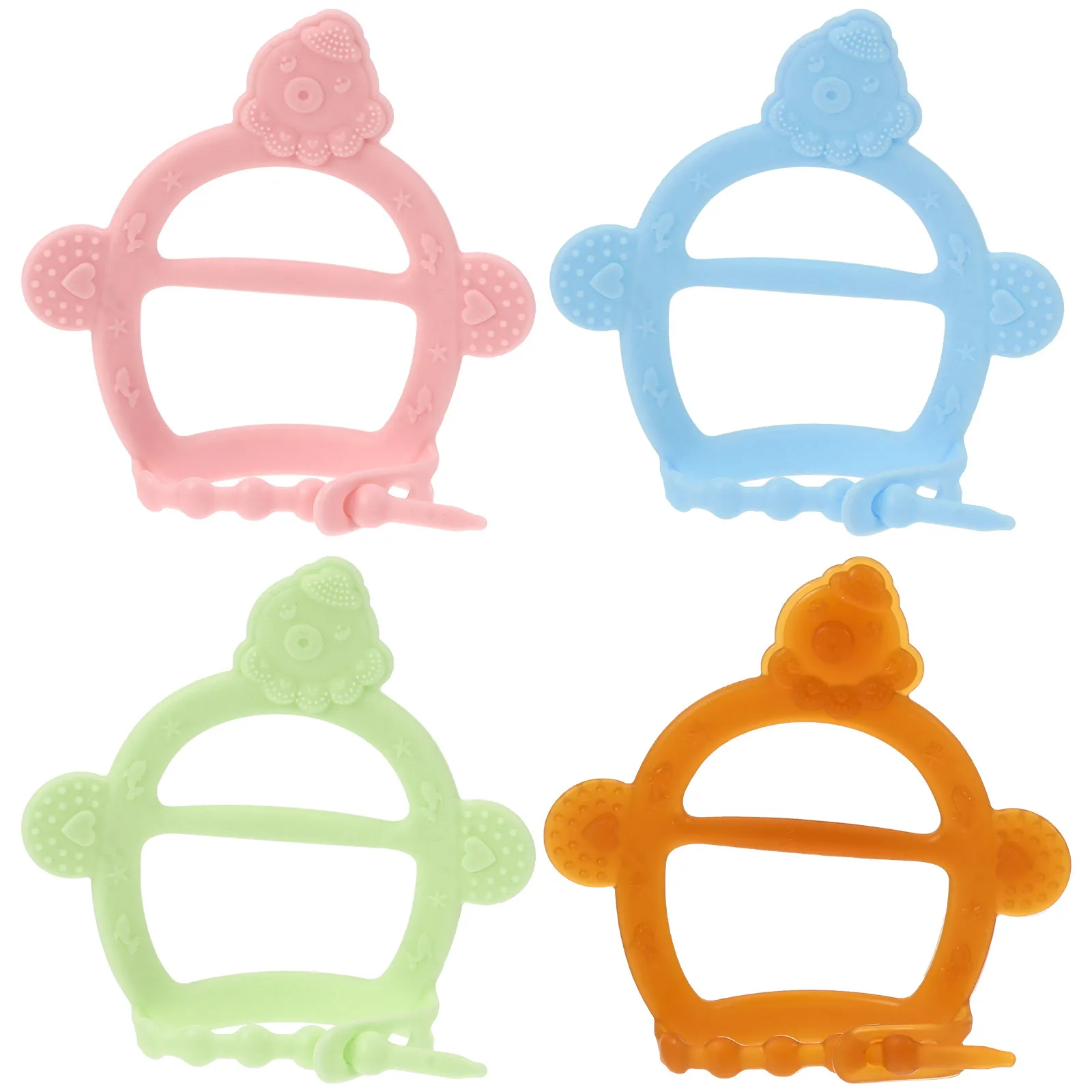 4Pcs Baby Teething Silicone Octopus Cartoon Wristband Molar Chew Soft Gums Soothing Grinding Chewing Stick Baby Teething Toy
4Pcs Baby Teething Silicone Octopus Cartoon Wristband Molar Chew Soft Gums Soothing Grinding Chewing Stick Baby Teething Toy
