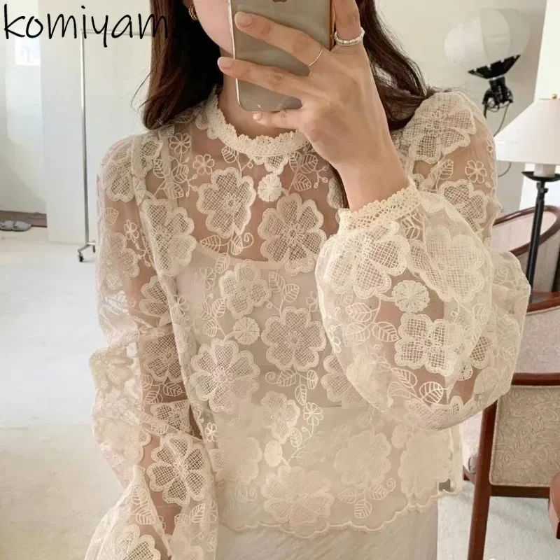 Sweet Flower Blusas Mujer Round Neck Long Sleeve Woman Shirts & Blouses Spring 2025 New Camisas Korean Women Clothing Ropa
Sweet Flower Blusas Mujer Round Neck Long Sleeve Woman Shirts & Blouses Spring 2025 New Camisas Korean Women Clothing Ropa