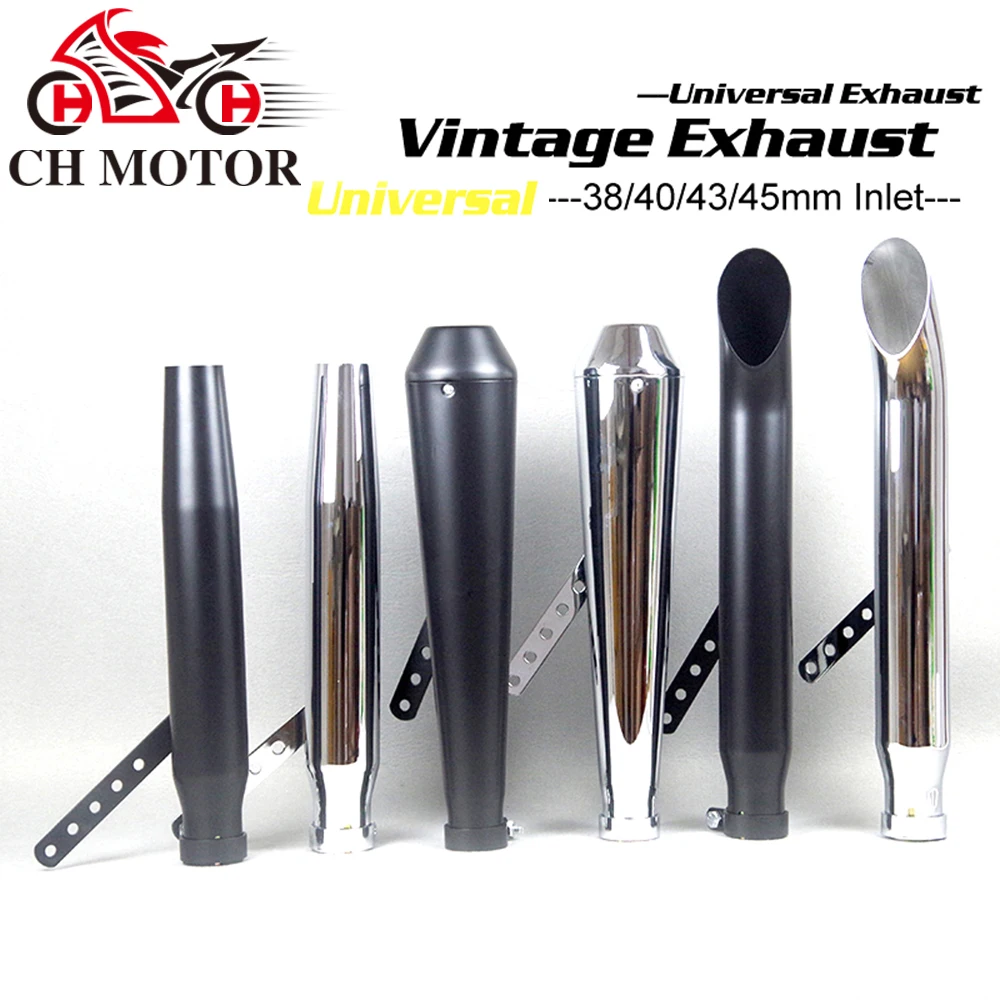 Hot Sale Motorcycle Exhaust Muffler Retro Vintage Classic Electroplating Escap Moto for Cafe Racer Bobber QKopper Custom
Hot Sale Motorcycle Exhaust Muffler Retro Vintage Classic Electroplating Escap Moto for Cafe Racer Bobber QKopper Custom