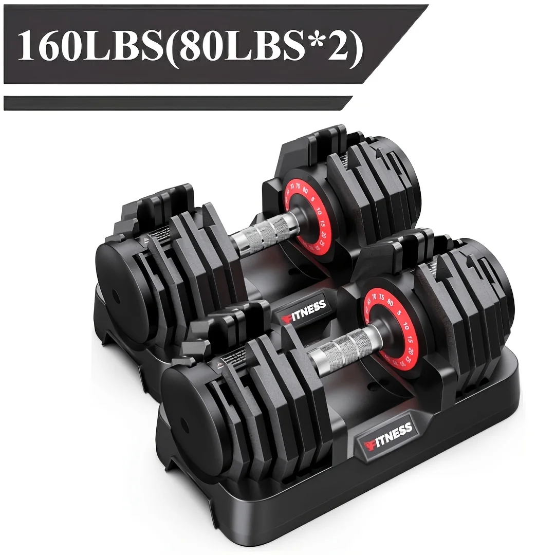 80/55LBS Adjustable Dumbbell Set With Base (1pc/2pcs), Non-slip Textured Handle, 1 Second Weight Adjustment, Octagonal Design, Suitable For Home Gym Exercise, Strength Training Equipment, Suitable For Men/women
80/55LBS Adjustable Dumbbell Set With Base (1pc/2pcs), Non-slip Textured Handle, 1 Second Weight Adjustment, Octagonal Design, Suitable For Home Gym Exercise, Strength Training Equipment, Suitable For Men/women