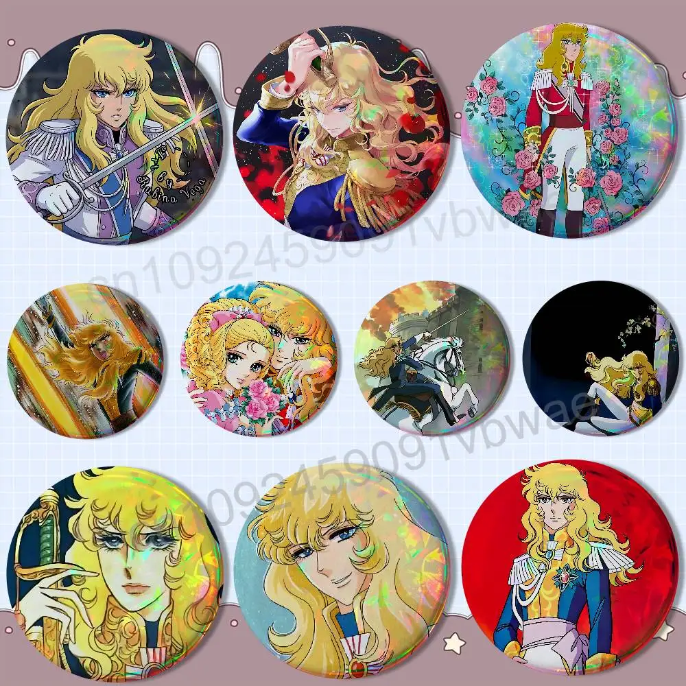 Lady Oscar Rose of Versailles Creative Round Badge Button Pin Bag Decor Fans Collection Friends Gift Brooch
Lady Oscar Rose of Versailles Creative Round Badge Button Pin Bag Decor Fans Collection Friends Gift Brooch