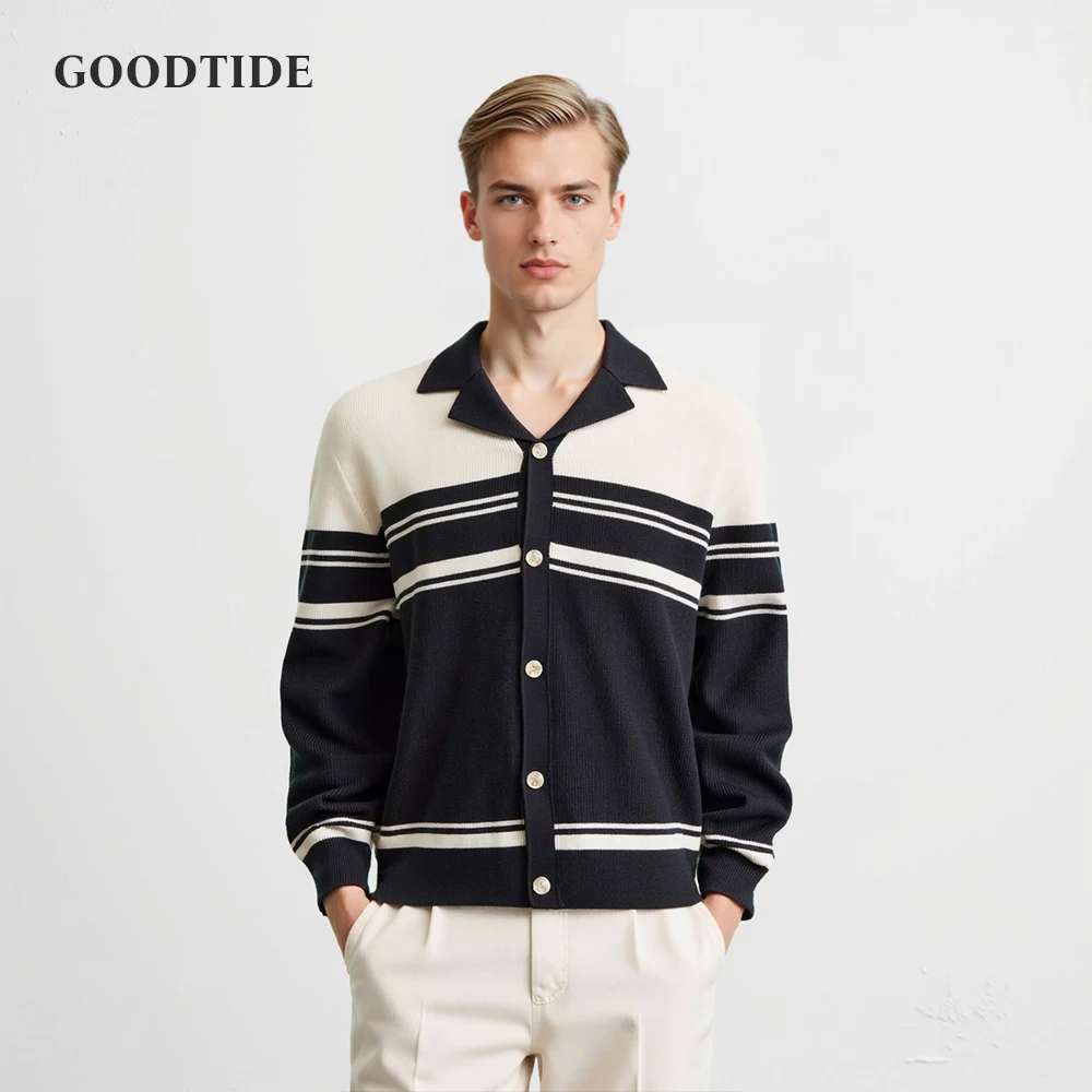 Autumn New Men's Long Sleeved Shirt Casual Knitting Stripe High Quality Flip Collar Single breasted Shirt Men Vintage Jacket
Autumn New Men's Long Sleeved Shirt Casual Knitting Stripe High Quality Flip Collar Single breasted Shirt Men Vintage Jacket