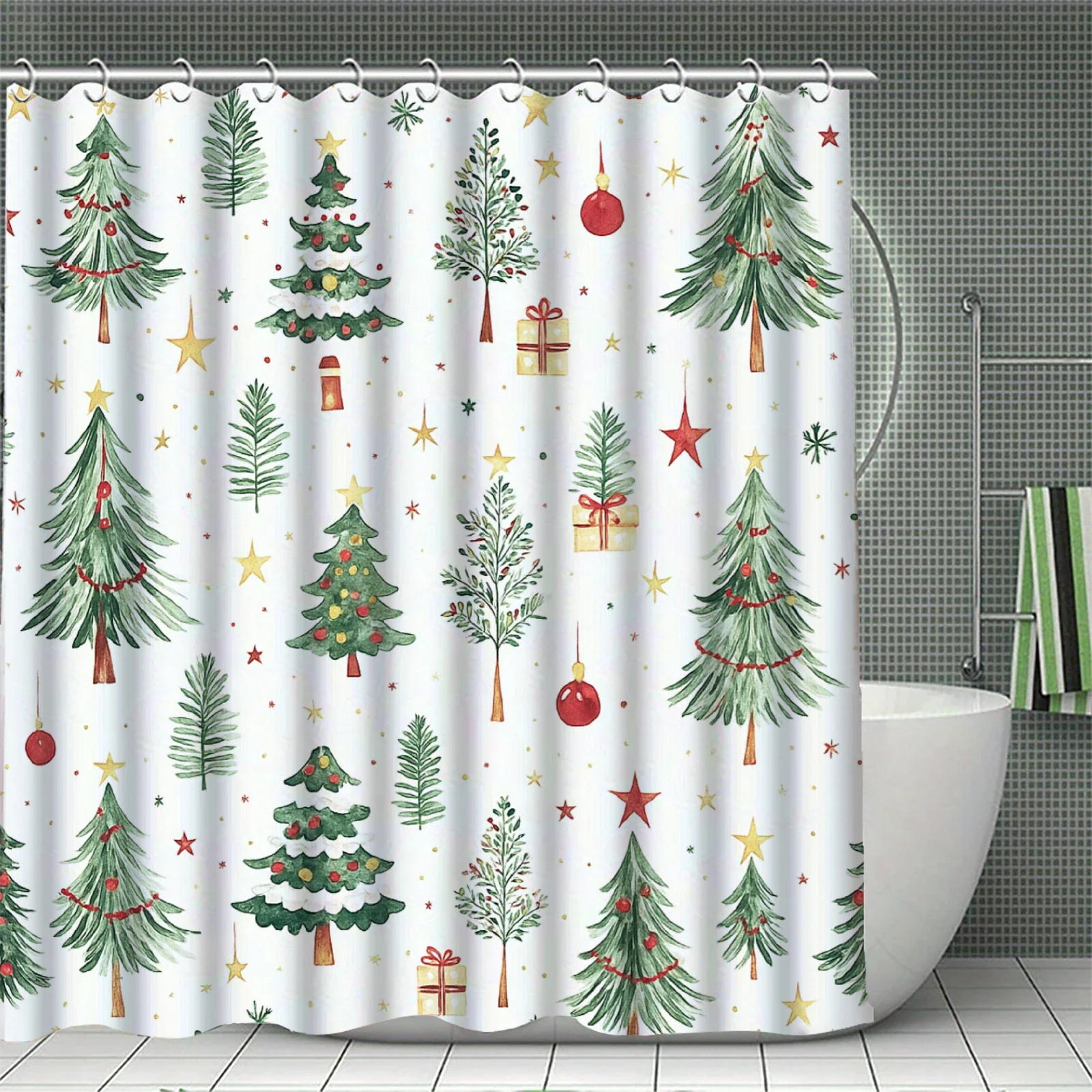 1 шт., Рождественская елка, занавеска для душа с 3D принтом для декора ванной комнаты, занавески для душа, многоразмерный домашний декор, рождественские подарки
1 шт., Рождественская елка, занавеска для душа с 3D принтом для декора ванной комнаты, занавески для душа, многоразмерный домашний декор, рождественские подарки