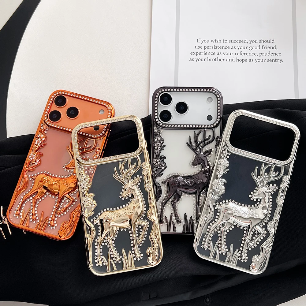Santa Claus Elk Christmas Diamond Glitter Plating Phone Case for IPhone 12 13 16 15 14 17 Pro Max Air Shockproof Clear Cover
Santa Claus Elk Christmas Diamond Glitter Plating Phone Case for IPhone 12 13 16 15 14 17 Pro Max Air Shockproof Clear Cover